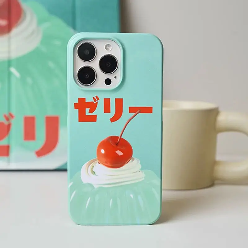 Japan Summer Cherry Jelly Protective Phone Case - Hard PC Acrylic Cover