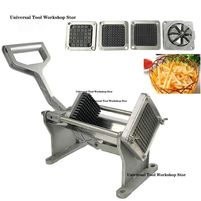 Electric French Fry Cutters Manual Potato Slicer Fruit Vegetable cutter slicer Potato Cutting Machine With 4 Blades