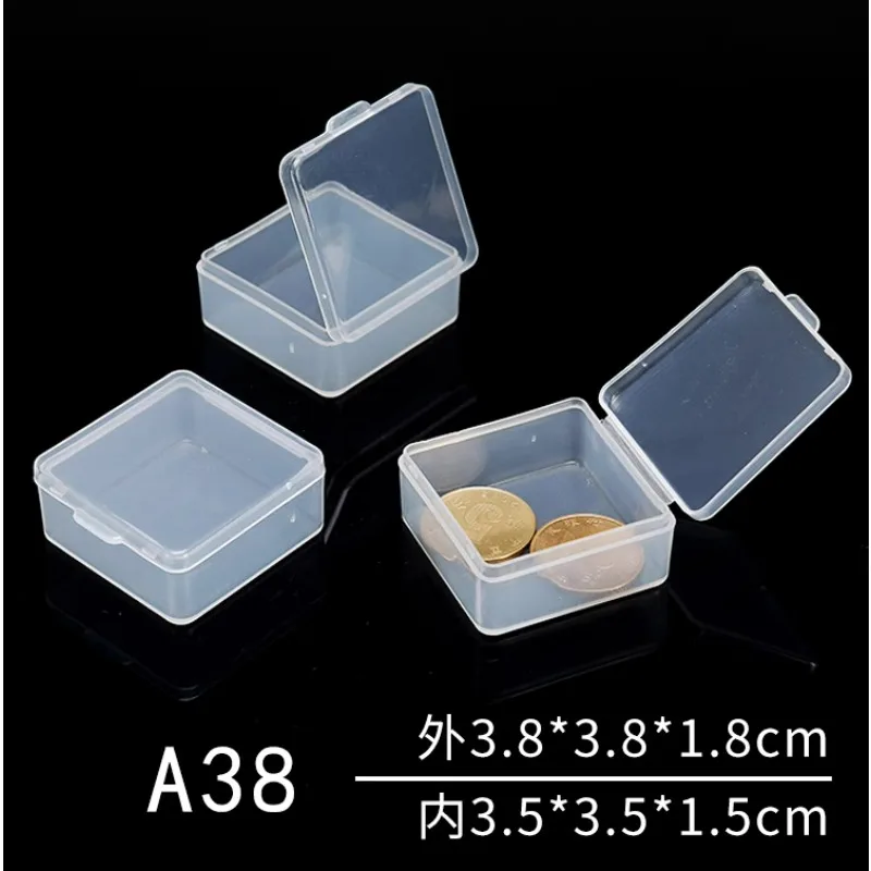 12 mini scatola di plastica trasparente da viaggio, piccolo portagioie portatile con coperchio, perline contenitori per la raccolta di piccoli oggetti, pezzi di gioco artigianali