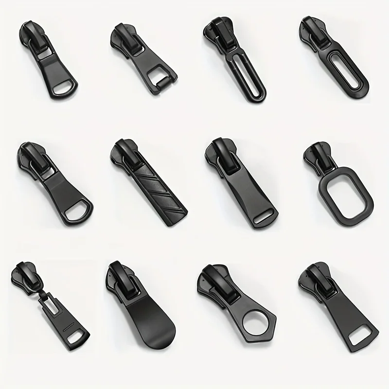 20pcs 3#5#8# Nylon Metal Resin High-grade Zip Head Black Zip Head Clothing