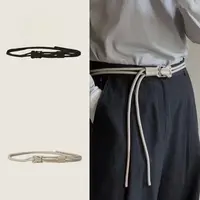 Ceinture à double corde à boucle à dégagement rapide, design luxueux, ceinture tressée polyvalente pour étudiants, jeans et pantalons. 3