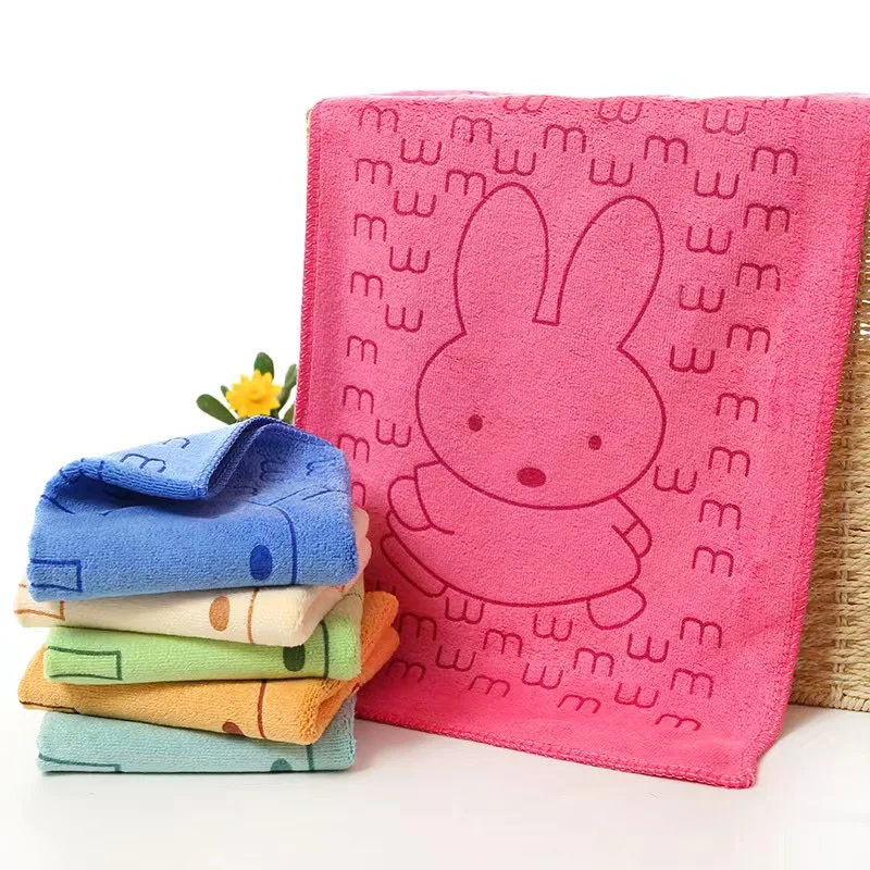 

Cute Rabbit Microfiber Bath Towel 25*50cm Kawaii Soft Baby Kids Boys Girls Towels Women Beach Swimming Absorbent Quick Dry Towel