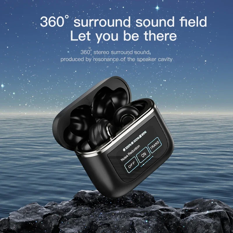 무선 블루투스 V8 이어폰, Tour Pro 2 ANC 소음 감소 헤드폰, 터치 스크린 컨트롤, 볼륨 조절 이어버드, 350mAh