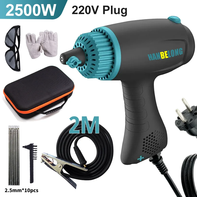 220V 2500W Handheld Portable Arc Welder Home Small Electric Welder Automatic Digital Intelligent Welding Tool 2.5/3.2mm Electrod portable welder,electric welder,mini welder