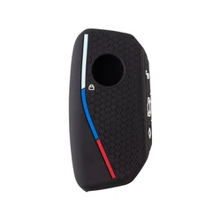 Premium Silicone Alcantara Car Remote Key Cover - Luxury Edition (Black)