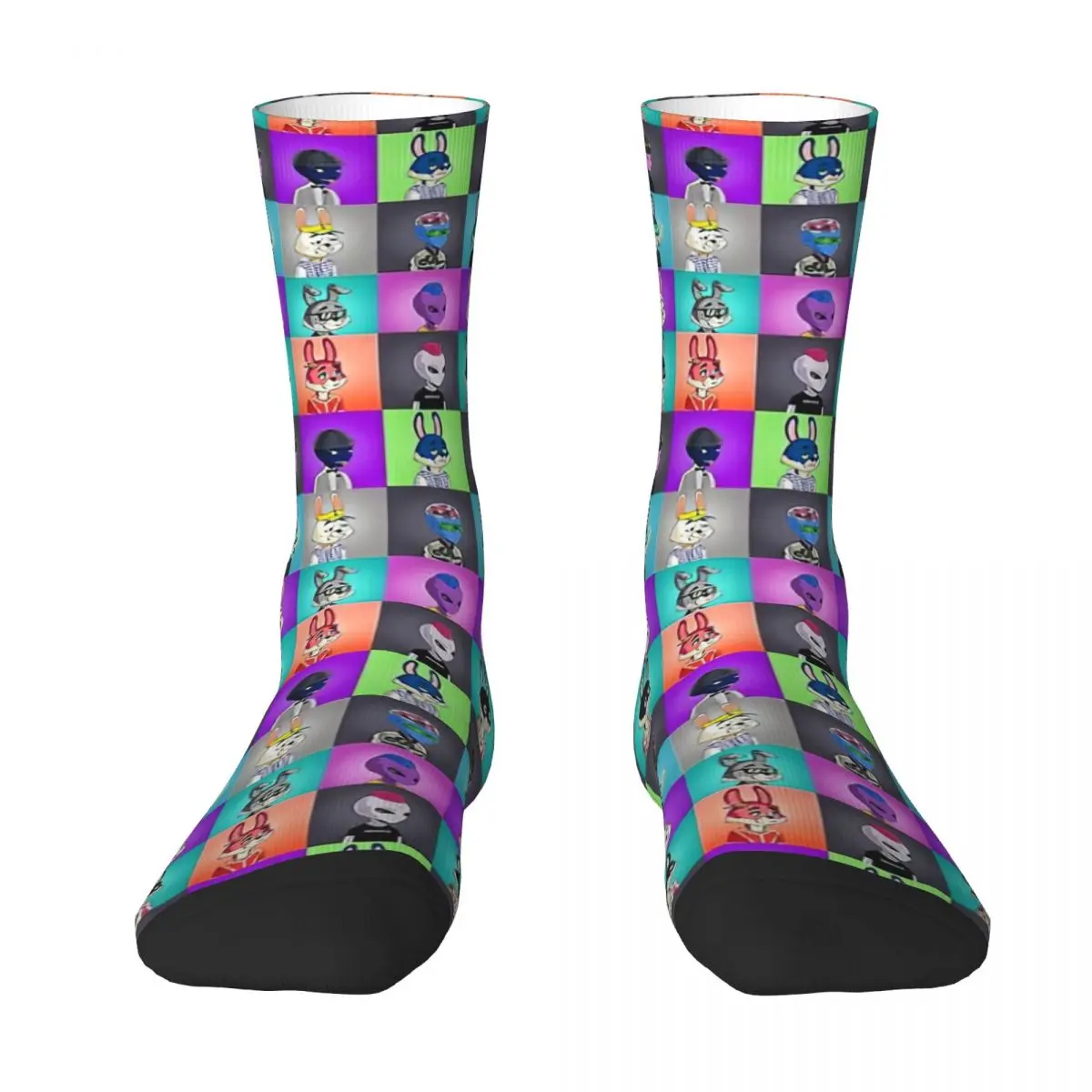 Alien Society Vs Lazy Bunnies Adult Socks Unisex socks,men Socks women Socks