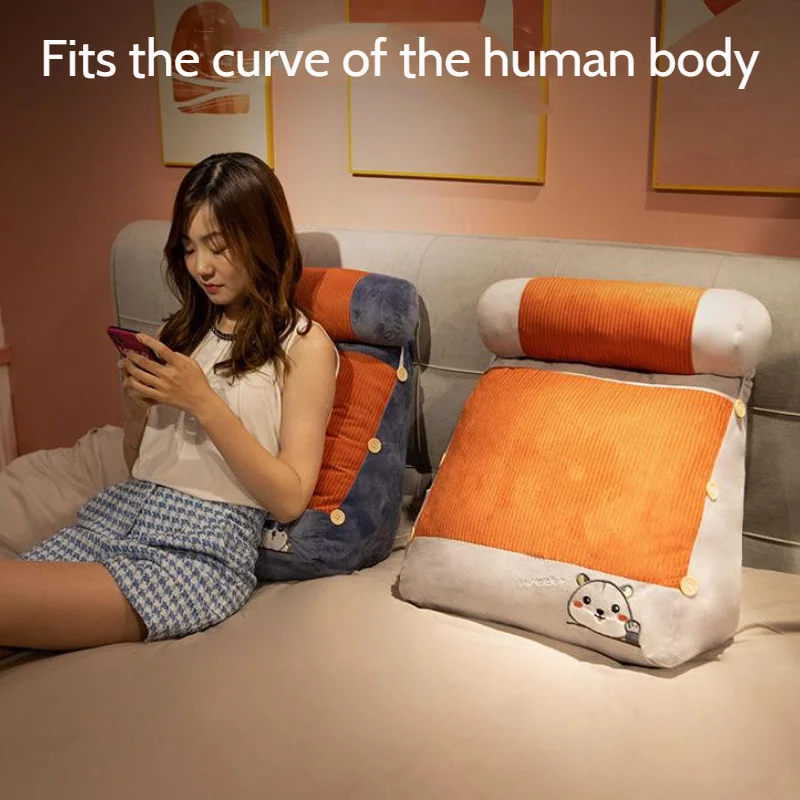 

Four Seasons Triangle Headboard Cushion Bedroom Pillow Sofa Pillow Dormitory Bed Can Be Disassembled and Washed Back Cushion