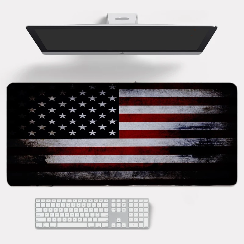 

American flag large mouse mats gamer keyboard accessories computer personalized fashion carpet pad rubber non-slip desktop pad