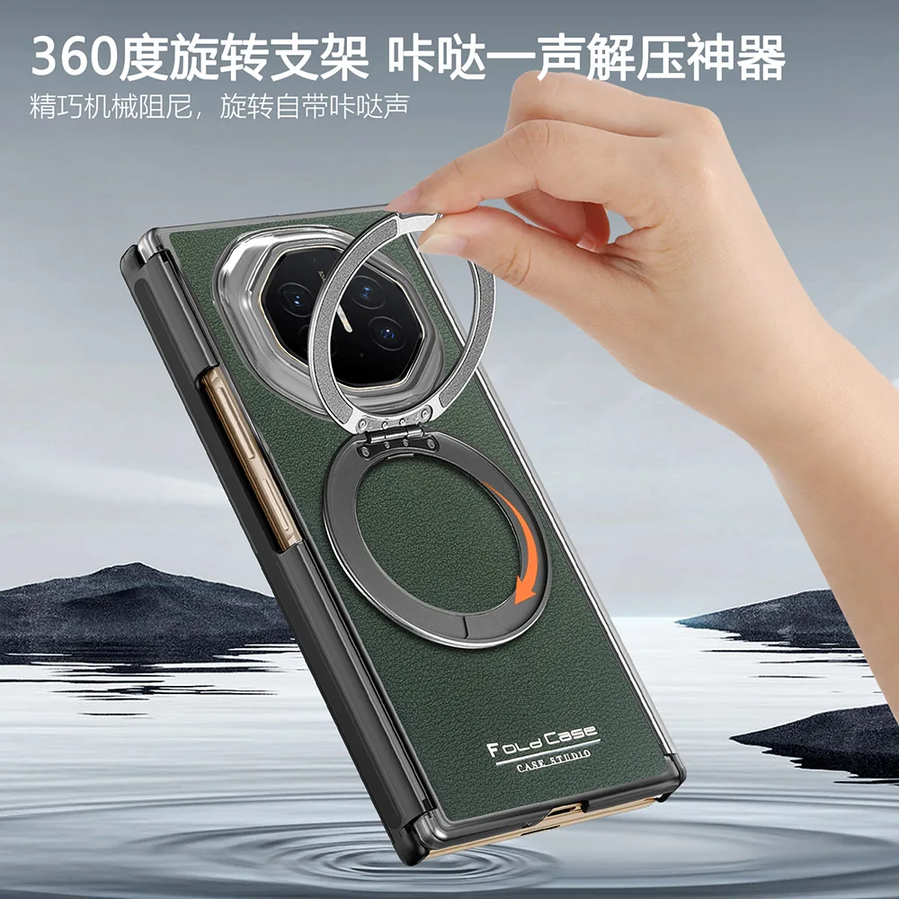 Dual-Axis Shockproof Case with Rotatable Ring Kickstand