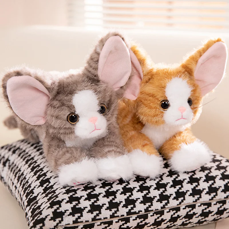 Cute Big Eared Cat Plush Toy Soft Stuffed Animal