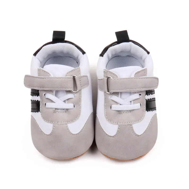 New Baby Shoes 0-18M Boy Girl Newborn Infant Toddler Casual Stripted Rubber Soft Sole Anti-slip  First Walkers Crawl Crib Shoes 4