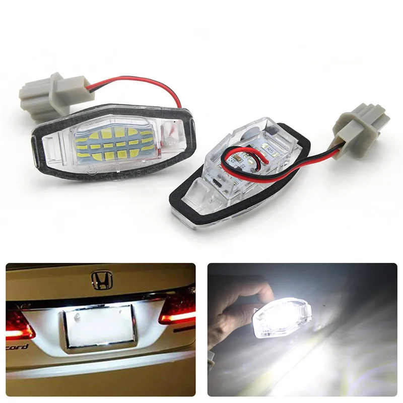 

LED License Plate Light Lamp For Honda Accord Sedan Odyssey Pilot Civic & Acura MDX TSX TL ILX RDX RL Assembly Replacement