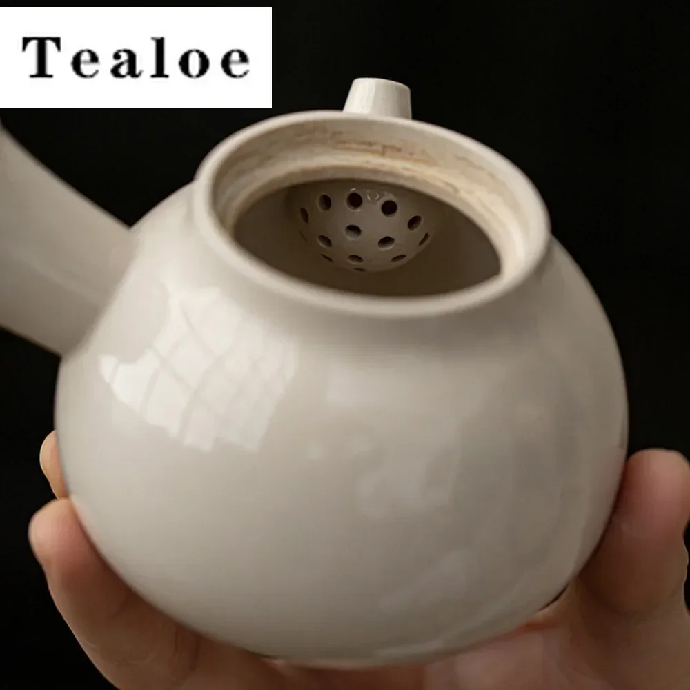 Plant Ash Glaze Candle Tea Warmer Vintage Heating Base Chinese Tea Stove Household Side Handled Teapot Servicies Collection