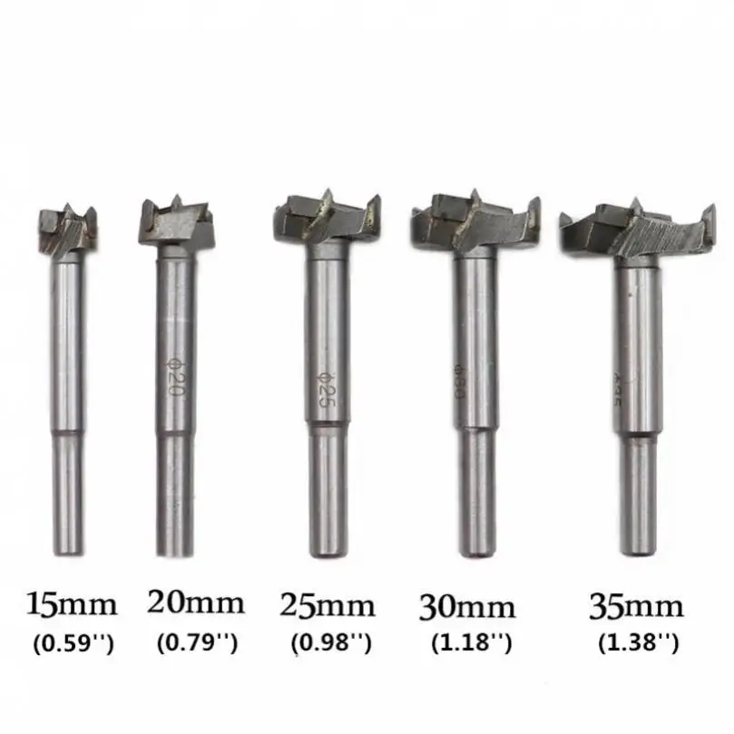 5pcs/lot 15 / 20 / 25 / 30 / 35mm 6mm Hex Shank Boring Drill Bits, Woodworking Self Centering Hole Saw Tool free shipping 15 60mm forstner tips woodworking tools hole saw cutter hinge boring drill bits round shank tungsten carbide cutte