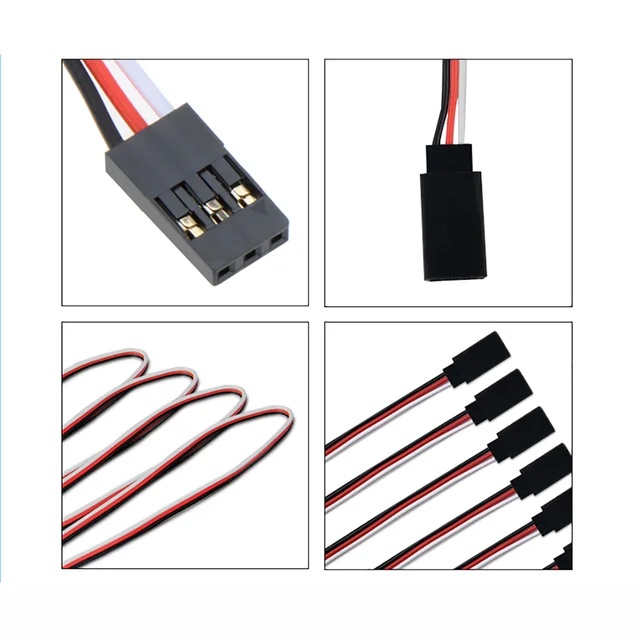 5/10Pcs 100mm 150mm 200mm 300mm 500mm Servo Lead Cable Extension Y extension cordfor RC Futaba JR Male to Female 15cm 30cm 50cm 4