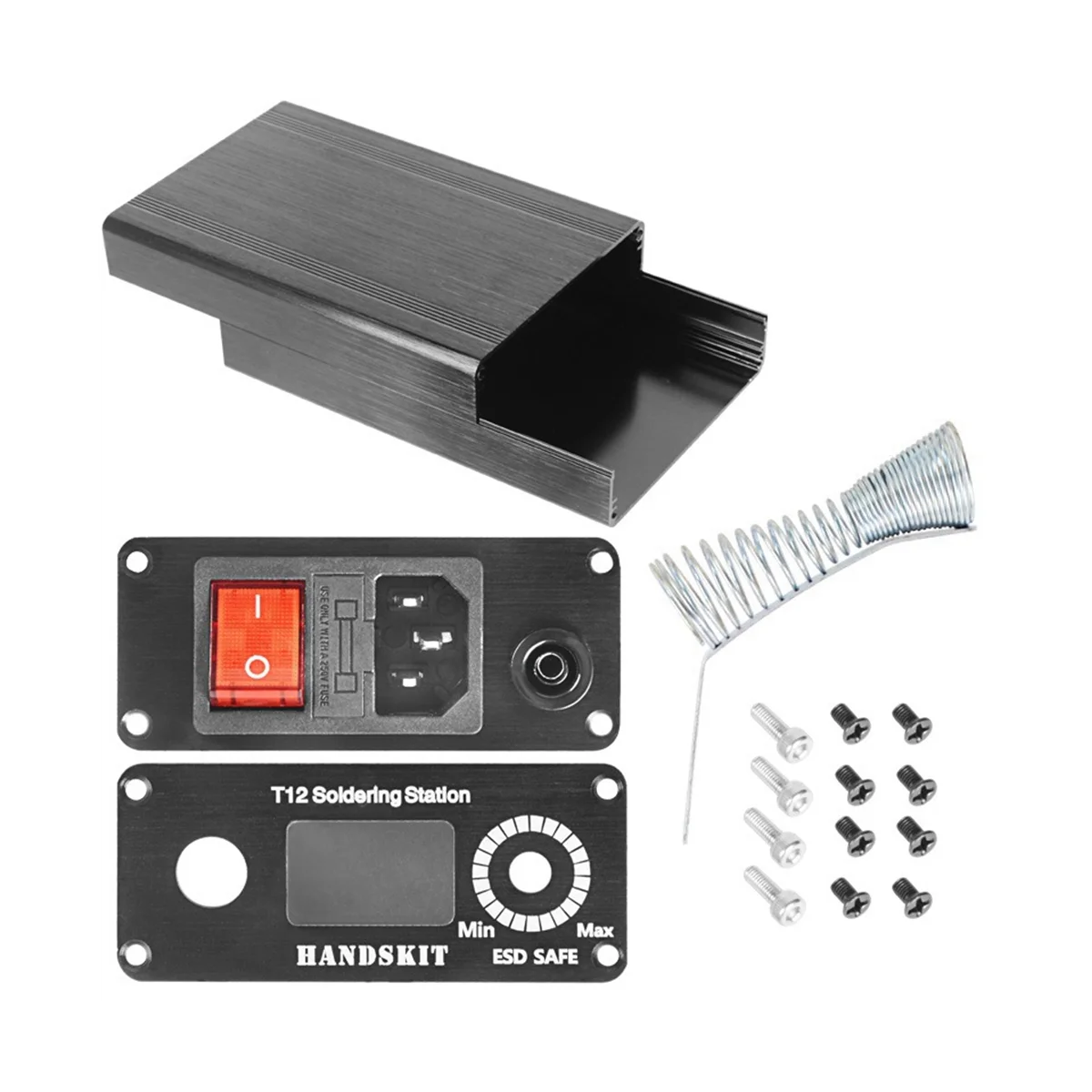 

T12 Soldering Iron Aluminum Alloy Case Soldering Station Aluminum Black Shell