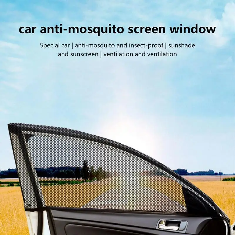 CarWindowScreenBreathableCarWindowMesh2PcsCarShadesForSide
