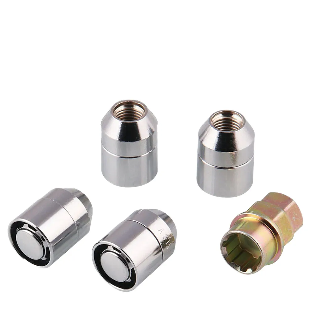 Anti Theft Wheel Lock Anti-theft Wheel Locking 12x1.5 Lug Nuts 4 Locks + 1 Key for Toyota Tacoma RAV4