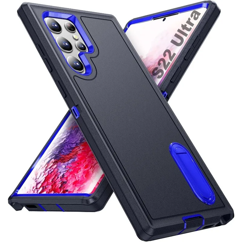 Military Grade Dual-Stand Shockproof Matte Phone Cover