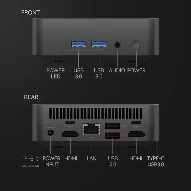 Intel Core i9- 8950HK Gaming Mini PC Windows 11 Pro 16GB DDR4 1TB 2TB M.2 SSD UHD Graphics 1000Mbps Ethernet Mini PC 6