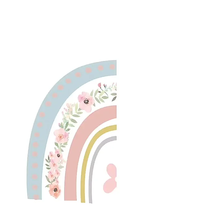 Calcomanías De Pared De Arcoíris Pastel Con Estampado Pastel Adhesivos Murales De Pared Grandes Para Despegar Y Pegar Acuarela Arco Iris Cuarto