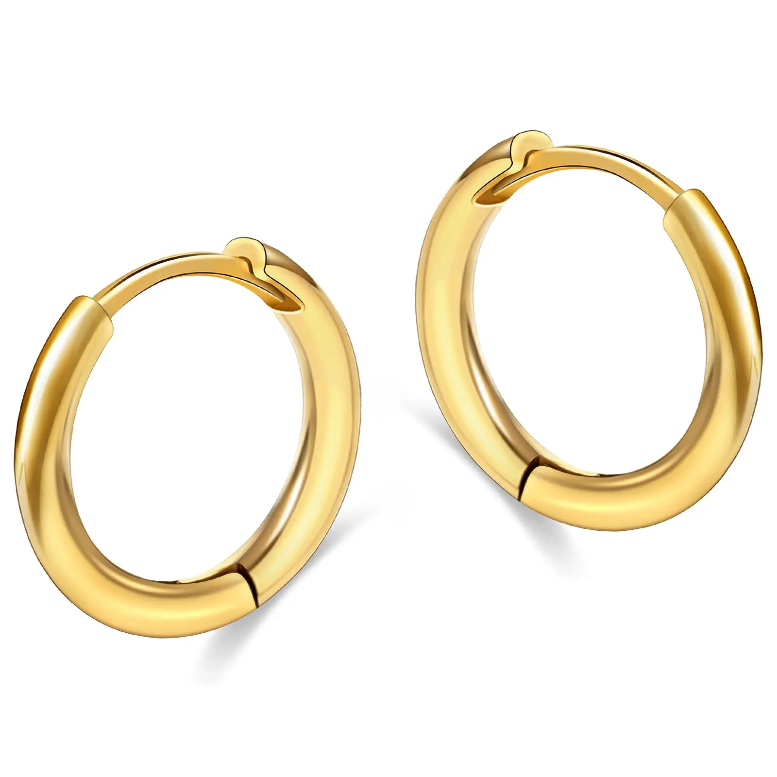 Vonmoos Hoop Earrings for Women Luxury 14K Gold Plated Jewelry Set for