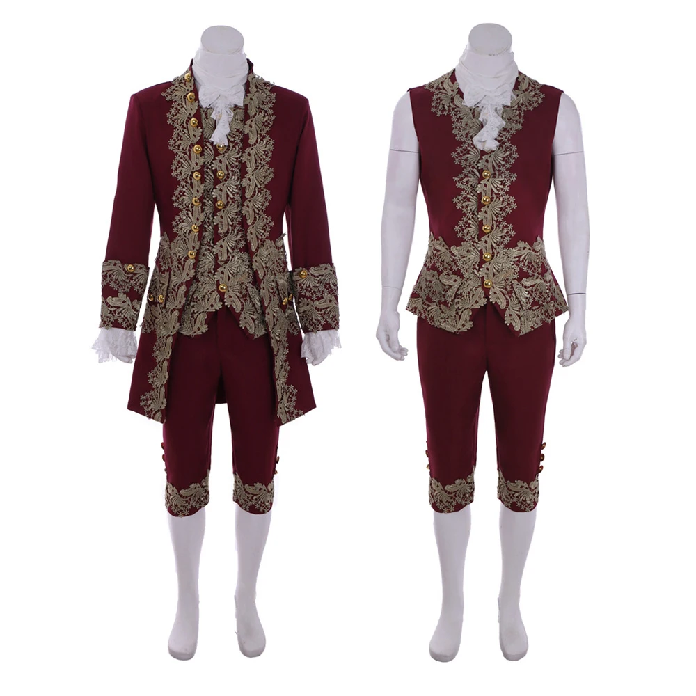 

18th Century British Prince Costume Victorian Rococo Marie Gentleman Suits Medieval Aristocrat Men's Fancy Tailcoat Outfits