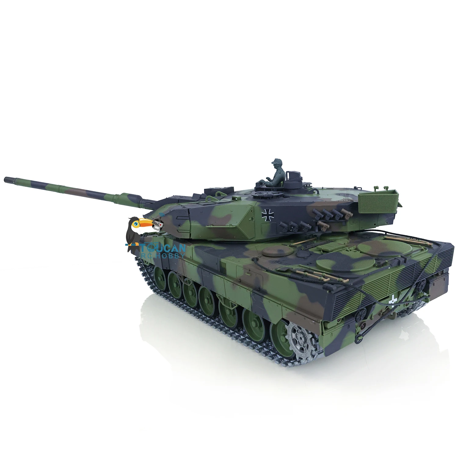 HENG LONG 1/16 Scale 7.0 Upgraded Metal Ver German Leopard 2A6 RC Tank 3889 Metal Tracks Gearbox Road Wheels Idler TH17579-SMT4 6