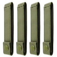 4pcs Outdoor Molle Strap 6 inch Tactical Molle Strap Molle Webbing Straps Attachment Snap Strap Nylon Thumb Snap Straps 1