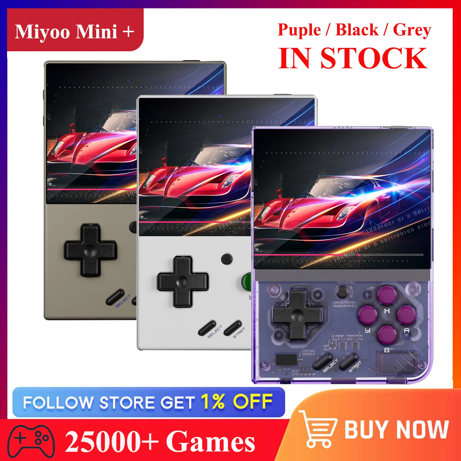 Miyoo Mini + Miyoo Mini Plus V2 Mini+ Retro Portable Handhede Video Game Console Cortex-A7 Linux System 3.5-inch IPS Game Player