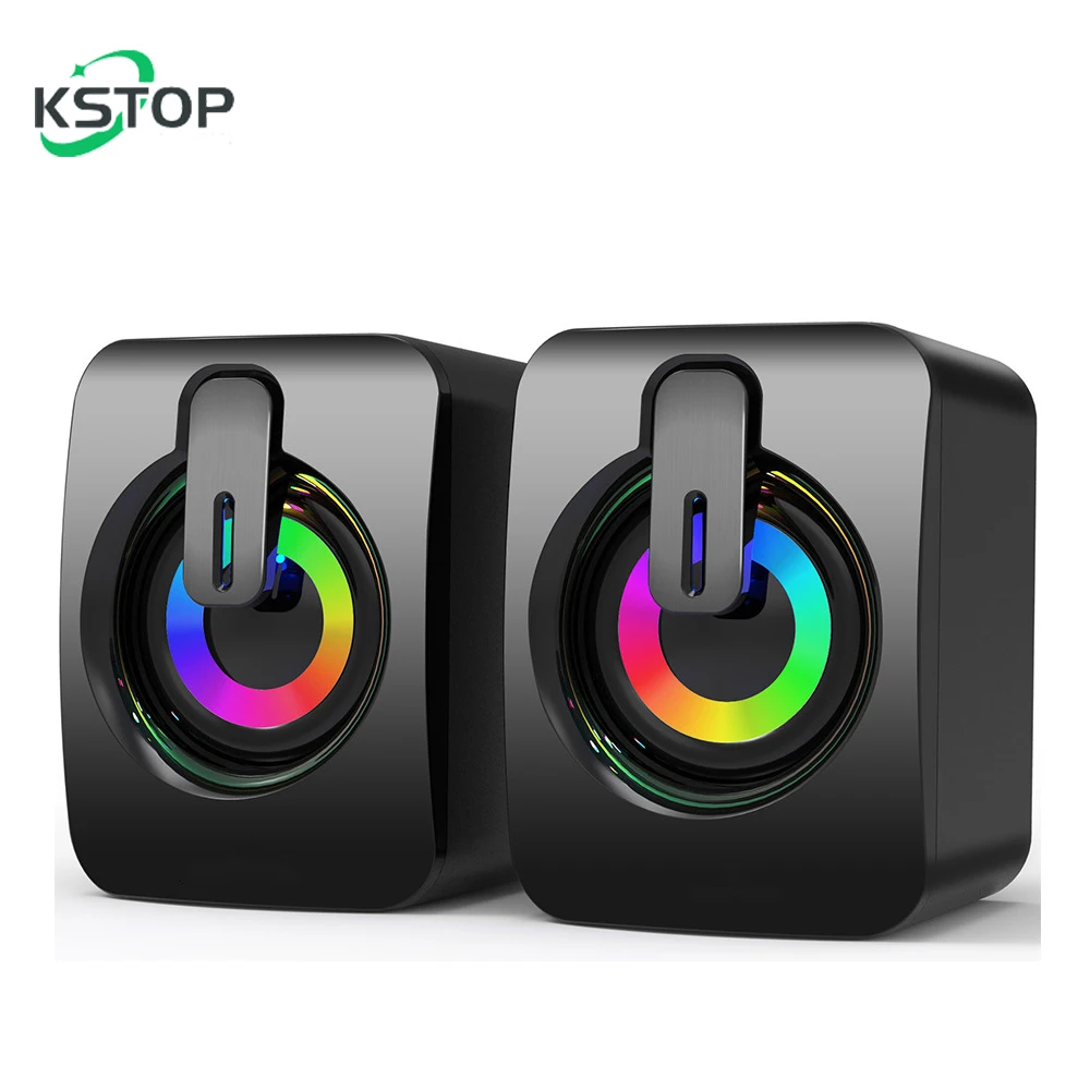 

KSTOP Computer Sound Box HIFI PC Speaker Stereo USB Speakers Desktop Computer Player Audio for PC Laptop