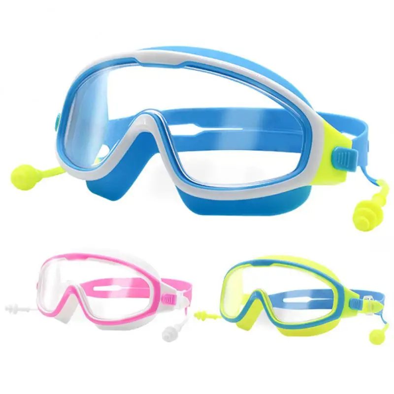 

Kids Adjustable Swimming Goggles Waterproof Swim Eyewear Anti Fog Swimming Glasses for Boys Girls Diving Surfing with Earplugs