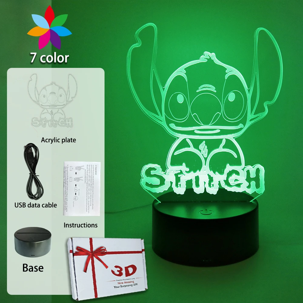 Lampe De Chevet - Jul - Illusion 3D Led - Socle Tactile - Idée Cadeau
