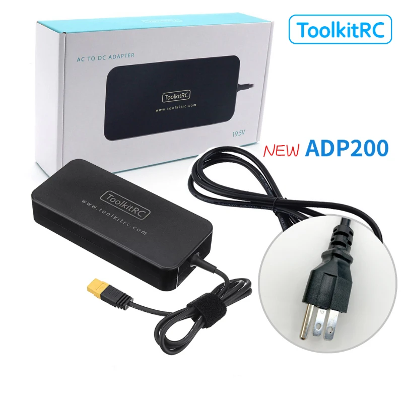 ToolkitRC ADP200 Адаптер блока питания XT60 Выход Rc FPV Автомобильный Lipo LiHV NiMh Батарея Балансное зарядное устройство для M6D M8P M8D