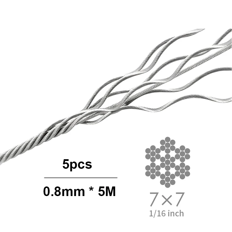 25M stainless steel wire rope 7*7 structure soft hanging lifting lifting rope pulling drying rack wire