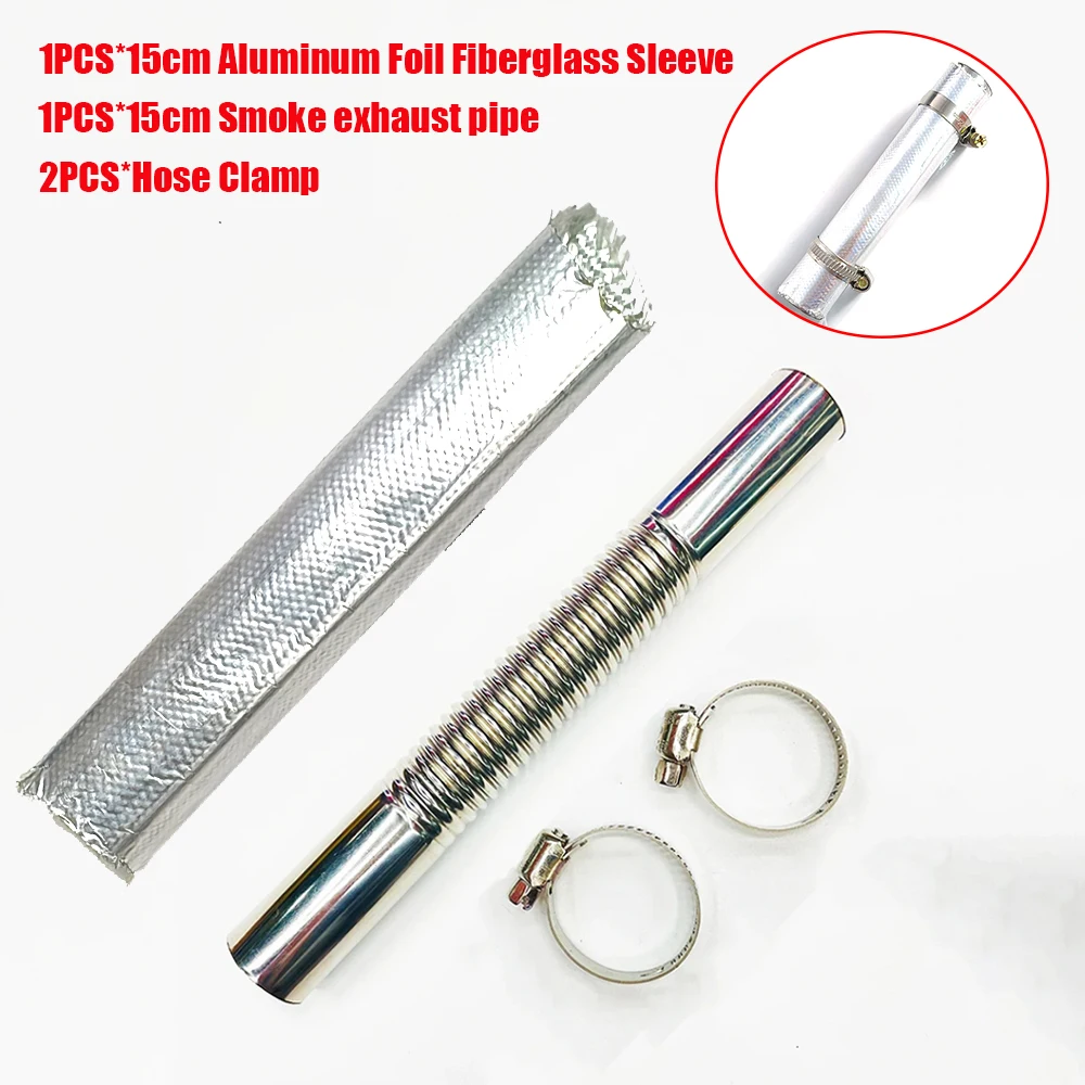 Elbow Pipe Air Parking Heater Exhaust Tube Connector with Clip for Boats and Car Heating Systems