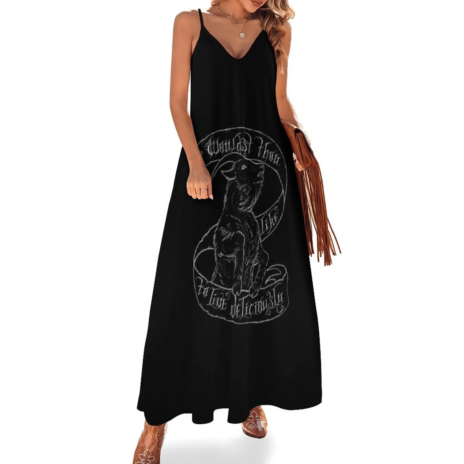 

Black Phillip Sleeveless Dress chic and elegant woman dress Women's dress