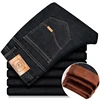 Men's Winter Fleece Warm Jeans Fashion Business Pants Vintage Classic Trousers Autumn Leisure Elastic Straight Work Jeans Men 6