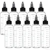 5Pcs 30-500ml Clear Plastic Graduated Bottles Twist Cap Refillable Liquid Sample Container  Inks Oils Arts Hair Dye water bottle
