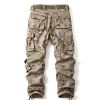 Men Combat Pants With Knee Pads Tactical Cargo Sport Trousers Camouflage Multicam Trekking Hunting Clothes（Not belt） 2