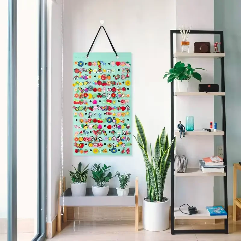 Shoe Charms Organizer 100/180 Holes Hanging Holder Decoration Clog Charms Display
