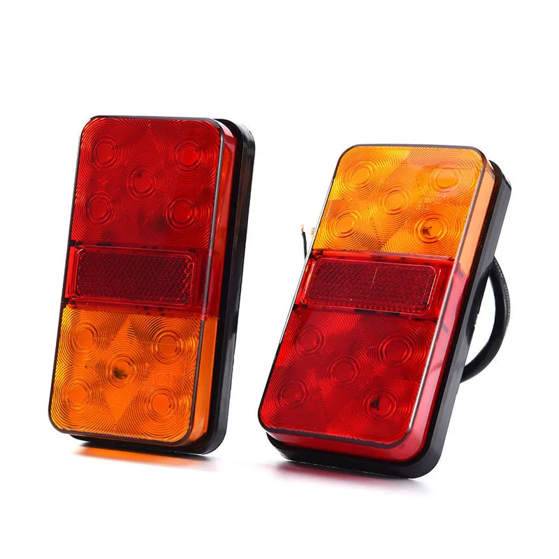 2pcs Trailer Lighting Waterproof Durable Car Truck LED Rear Tail Light Pilots Car Indicator Turn Signal for Truck Van Boat