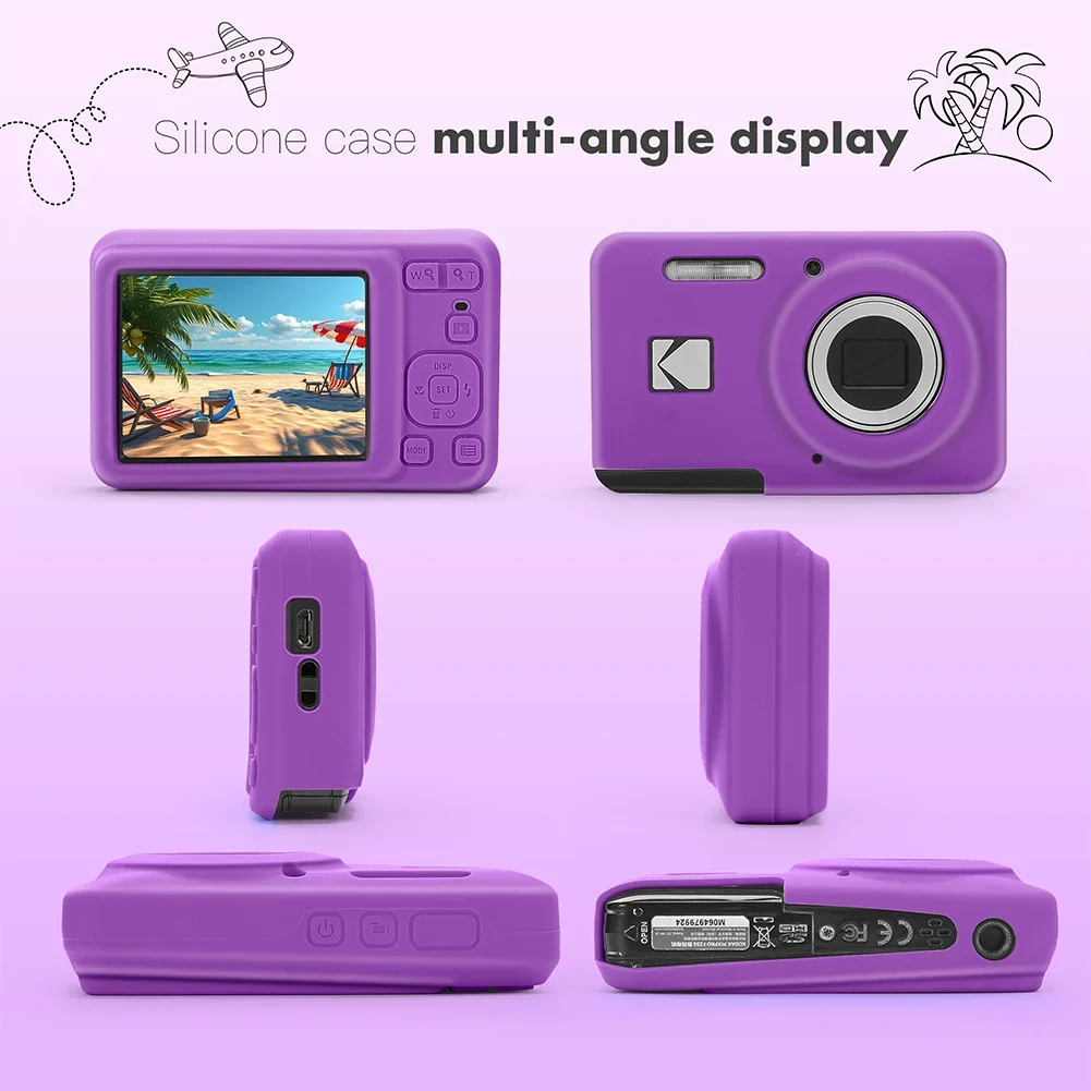 For KODAK PIXPRO FZ55 Digital Camera Cover Anti-Scratch Lightweight Camera Sleeve Solid Color Outdoor Travel Camera Protect Case