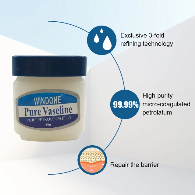 Gå vandreture overbelastning godkende 50g Windone Pure Vaseline Moisturizing Cream Improve Dry Skin Peeling Lips  Mild Burns Continuous Repair Ointment Health Care - Essential Oil -  AliExpress