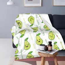 

Cute Avocado Emotions Cartoon Blanket Flannel Spring Autumn Avocados Lover Soft Throw Blankets for Bed Couch Plush Thin Quilt