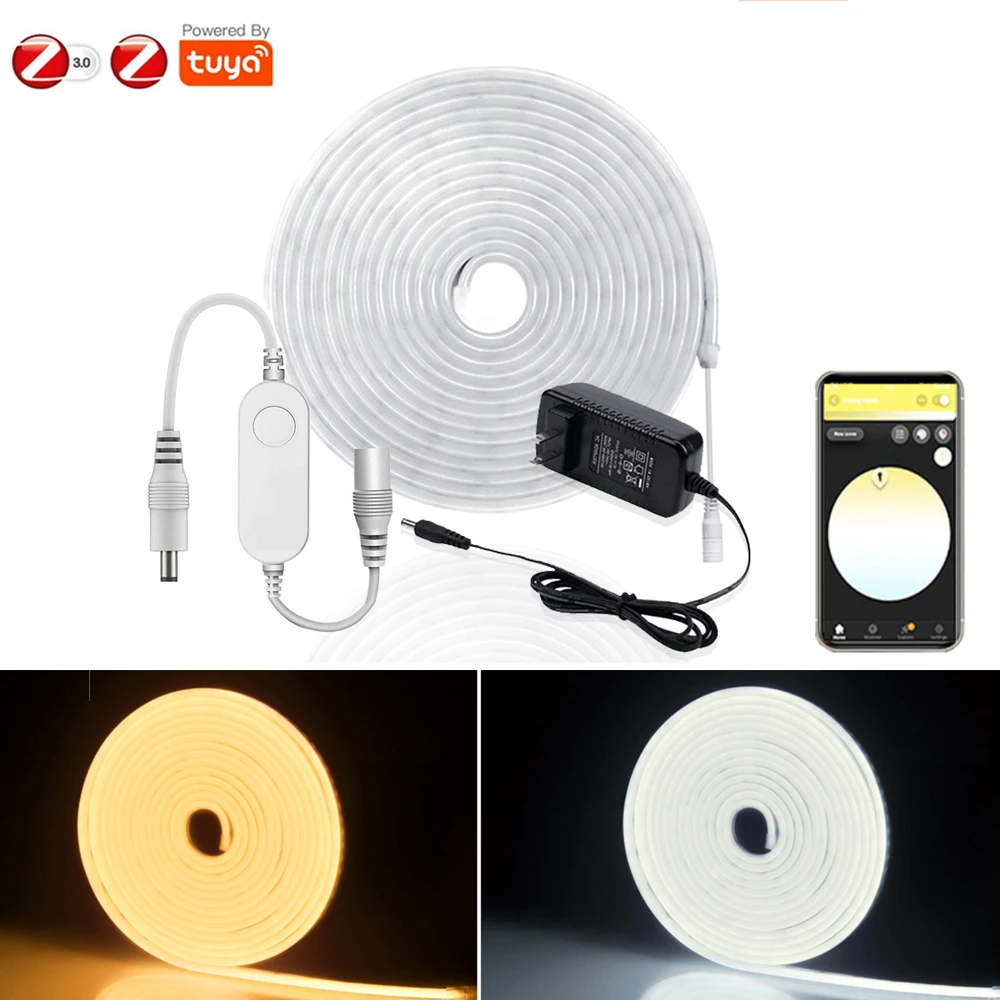 Zigbee Tuya Neon Led Strip 1M5M DC12V Soft SMD 2835 120LEDs/M Flexible