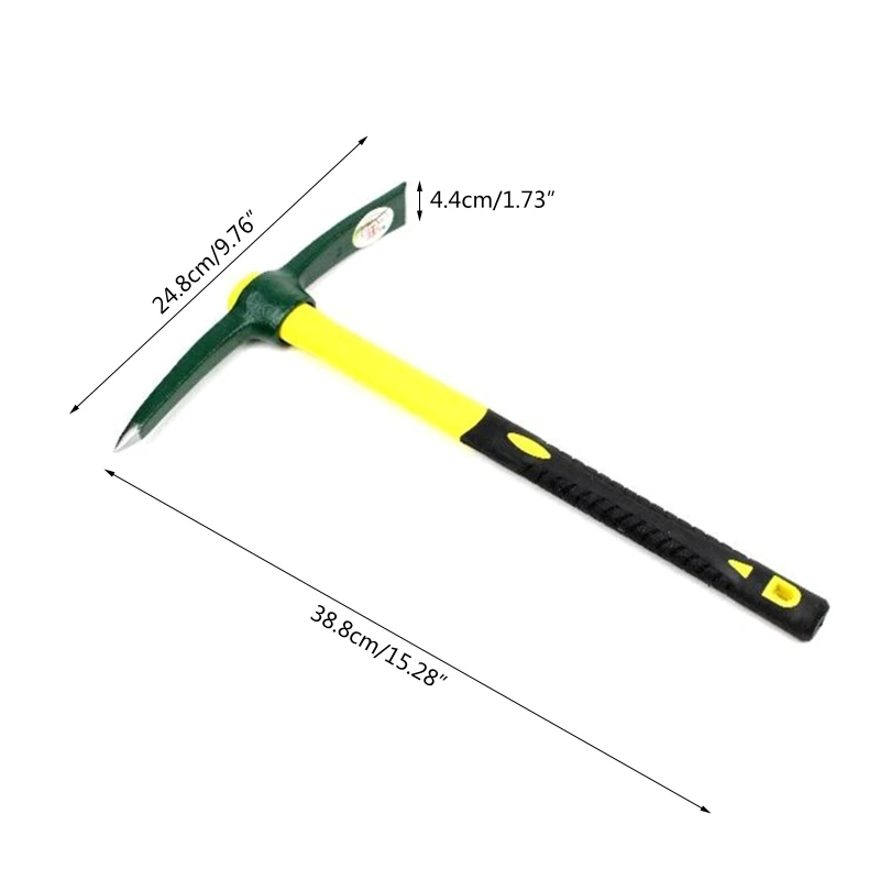Portable Weeding Pick Axe for Digging Prospecting Camping Preparing Flower Bed Agriculture Hand Tools Labor-saving 157A pickaxe for planting camping multitool