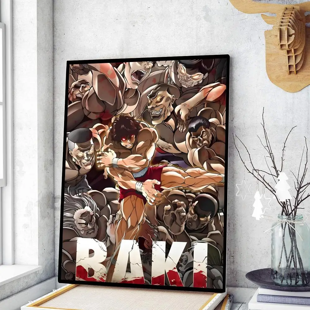 Anime Stickers Poster Prints Anime Poster Vintage Posters DIY Poster Sticker Japanese Anime Baki Hanma Comics Whitepaper Sticky Posters Wall Sticker DIY Living Room Bar Cafe Vintage Posters Decorative Wall
