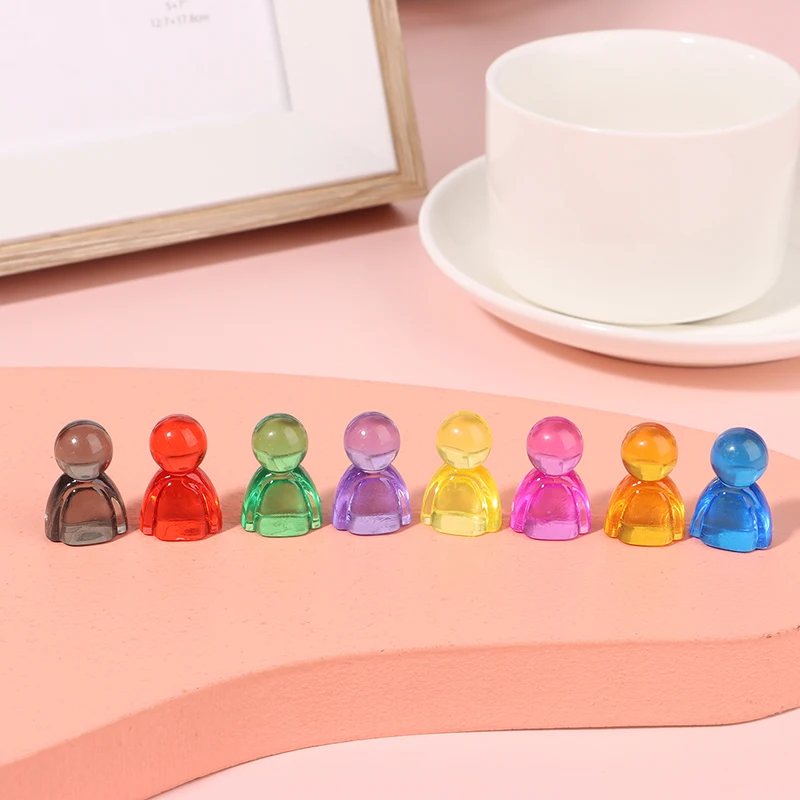 20Pcs 24*16*12mm 게임 마커 아크릴 인터랙트 게임 보드 게임 카드 액세서리에 대한 다채로운 휴머노이드 체스 조각