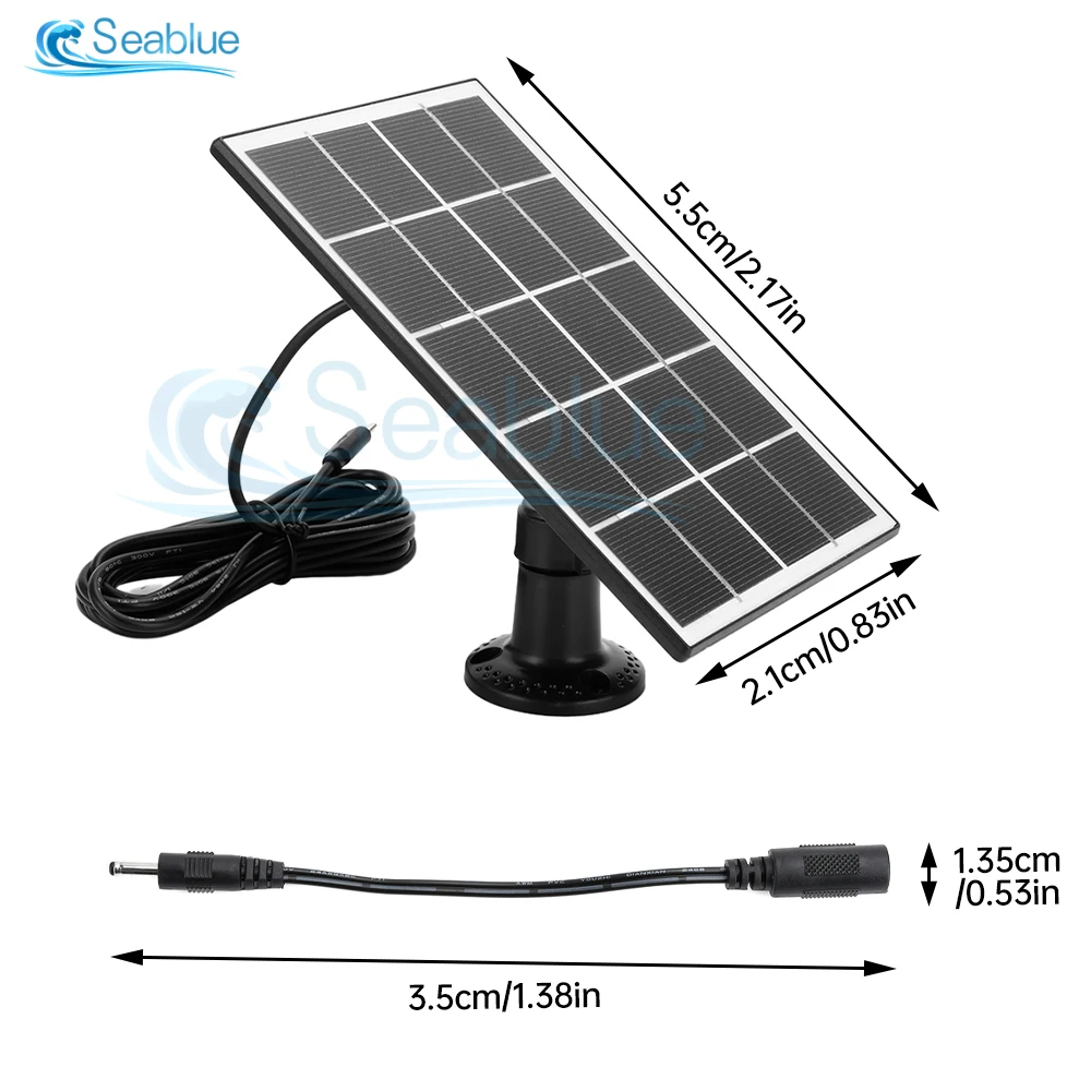 Outdoor Multifunctional Waterproof Solar Charging Panel Portable 5V 8W USB/DC Output Device Camping Tool High Power Output